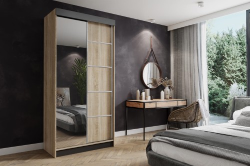 Szafa AMO 100 - Dąb Sonoma + Czarny + Srebrne wstawki.jpg