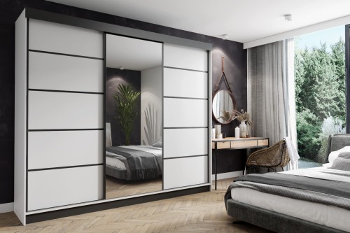 Szafa AMO 250 - Biały + Czarny + Czarne wstawki.jpg