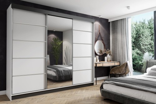 Szafa AMO 250 - Biały + Czarny + Srebrne wstawki.jpg