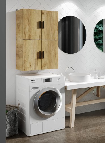 Szafka nad pralkę - wisząca - Dąb Craft Złoty.jpg