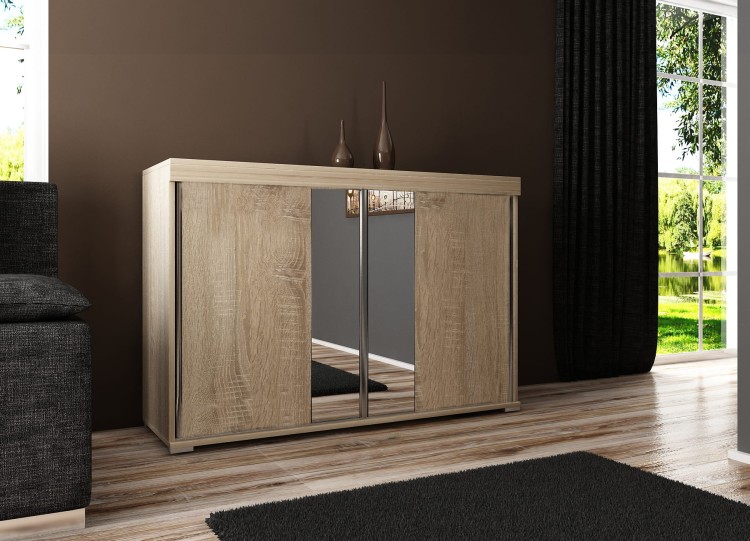 Komoda TABLET 3 - 120 lub 140 - dąb sonoma + lustro.jpg