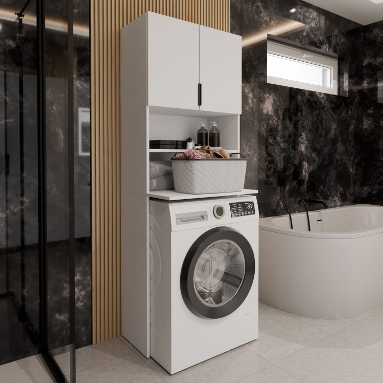 Szafka nad pralkę TOLI PLUS - Biały + Biały.jpg