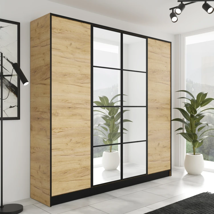 Szafa EDEN 4D 207 - Dąb Craft Złoty - Wzór 1.jpg
