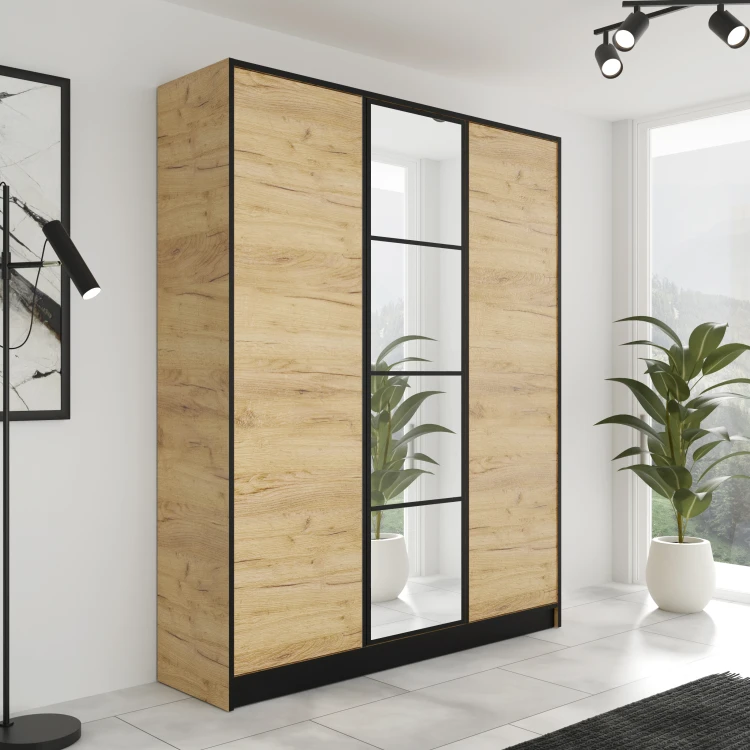 Szafa EDEN 3D 157 - Dąb Craft Złot - Wzór 1.jpg