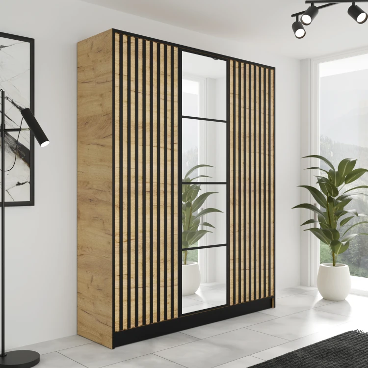 Szafa EDEN 3D 157 - Dąb Craft Złoty - Wzór 3.jpg